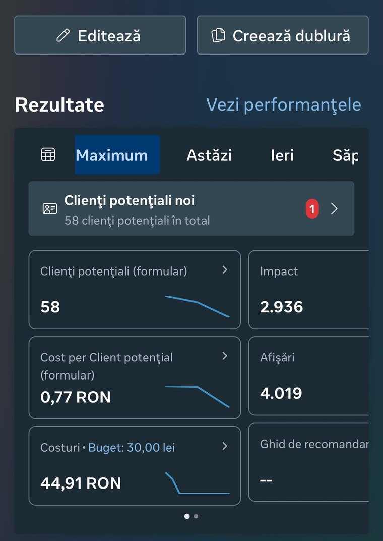 Rezultate campanie după